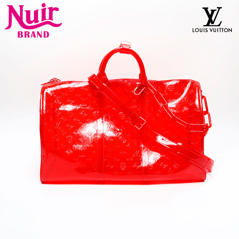 ルイ・ヴィトン LOUIS VUITTON ボストンバッグ 2018年製 モノグラム キーポル バンドリエール50 ヴァージル・アブロー レッド拍卖