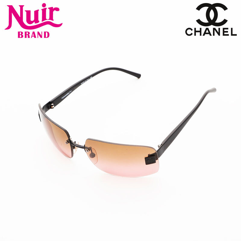 シャネル CHANEL サングラス リムレス ココマーク グラデーションレンズ ブラック拍卖