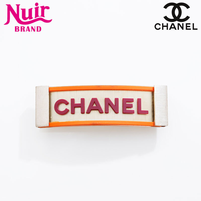 シャネル CHANEL ヘアアクセサリー 01P 2001年 ロゴ バレッタ シルバー拍卖