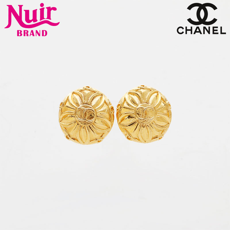 シャネル CHANEL イヤリング 花 フラワー ココマーク ゴールド拍卖
