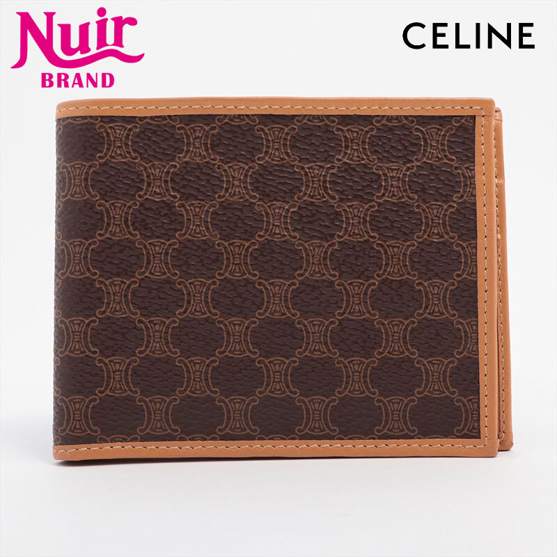 セリーヌ CELINE 二つ折り財布 PVC マカダム ブラウン拍卖