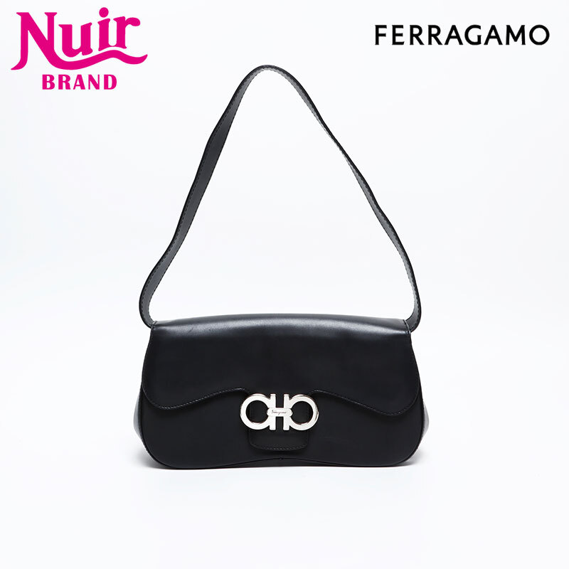 サルヴァトーレフェラガモ Salvatore Ferragamo ショルダーバッグ レザー ガンチーニ ワンショルダーバッグ ブラック拍卖