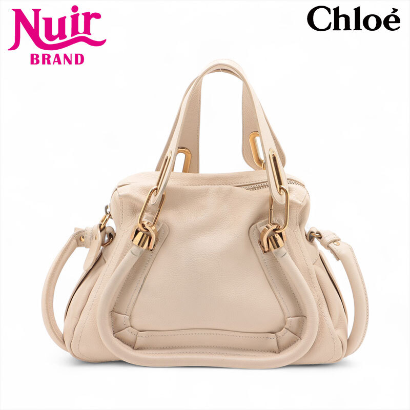クロエ Chloe ハンドバッグ レザー パラティ 2way ベージュ拍卖