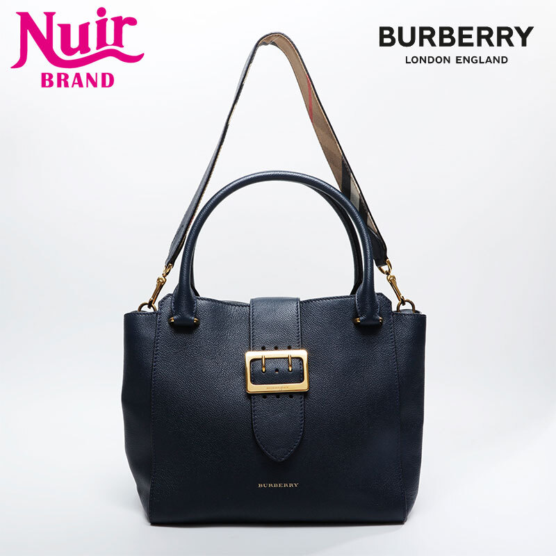 バーバリー BURBERRY トートバッグ レザー 2way ネイビー拍卖