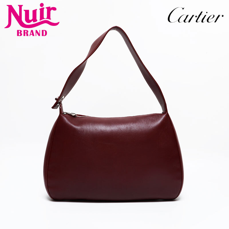 カルティエ CARTIER ショルダーバッグ レザー ワンショルダー レッド拍卖