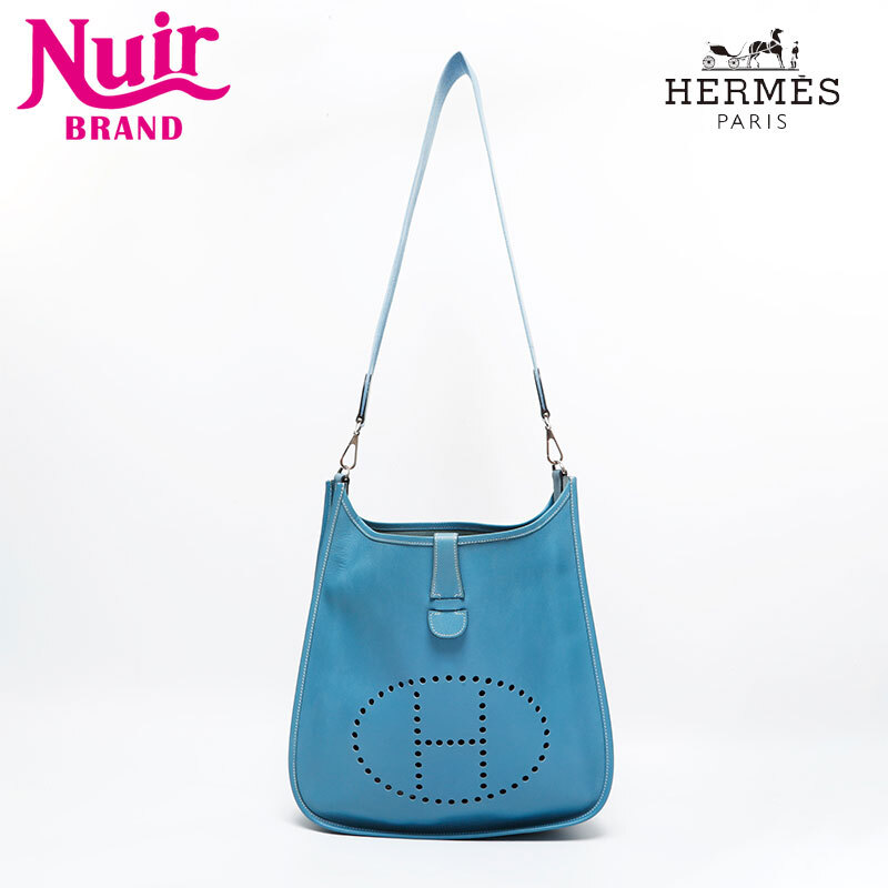 エルメス HERMES ショルダーバッグ ??J 刻印 2006年製 エヴリンクシュベル ブルー拍卖