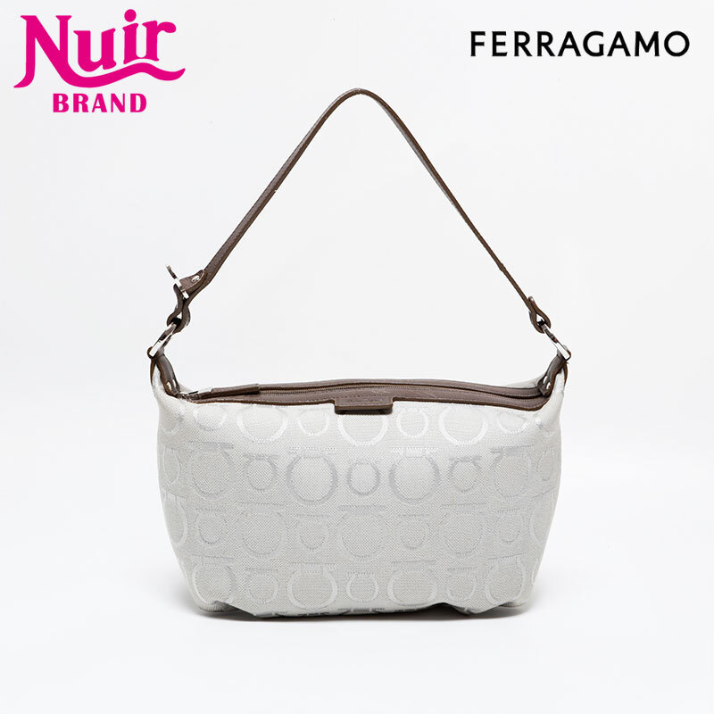 サルヴァトーレフェラガモ Salvatore Ferragamo ハンドバッグ ガンチーニ キャンバス ミニ グレー拍卖