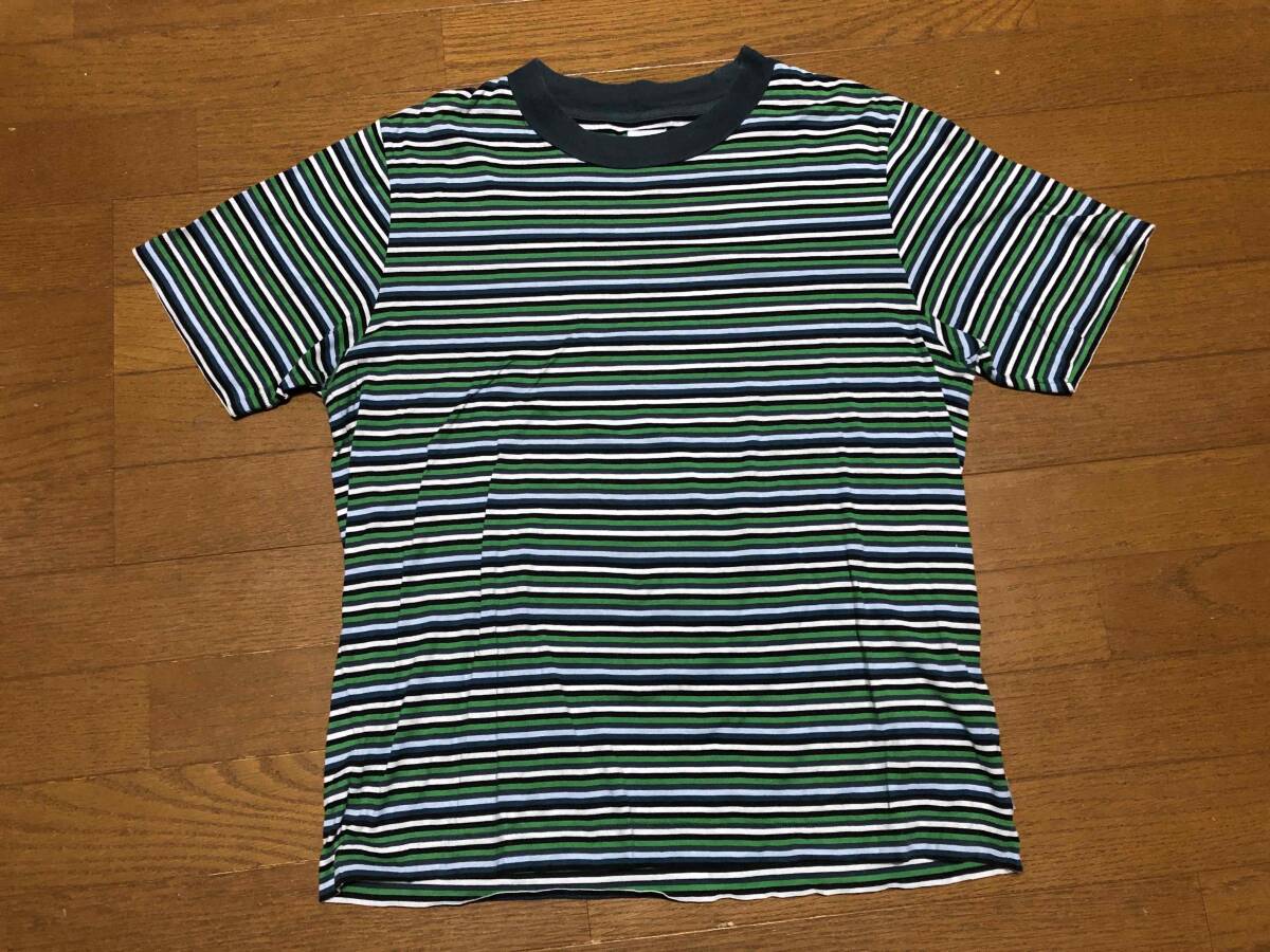 ★即決★R.NewBold アール・ニューボールド★半袖ボーダーTシャツ★緑系ボーダー★Lサイズ★ポールスミス★送料230円★拍卖