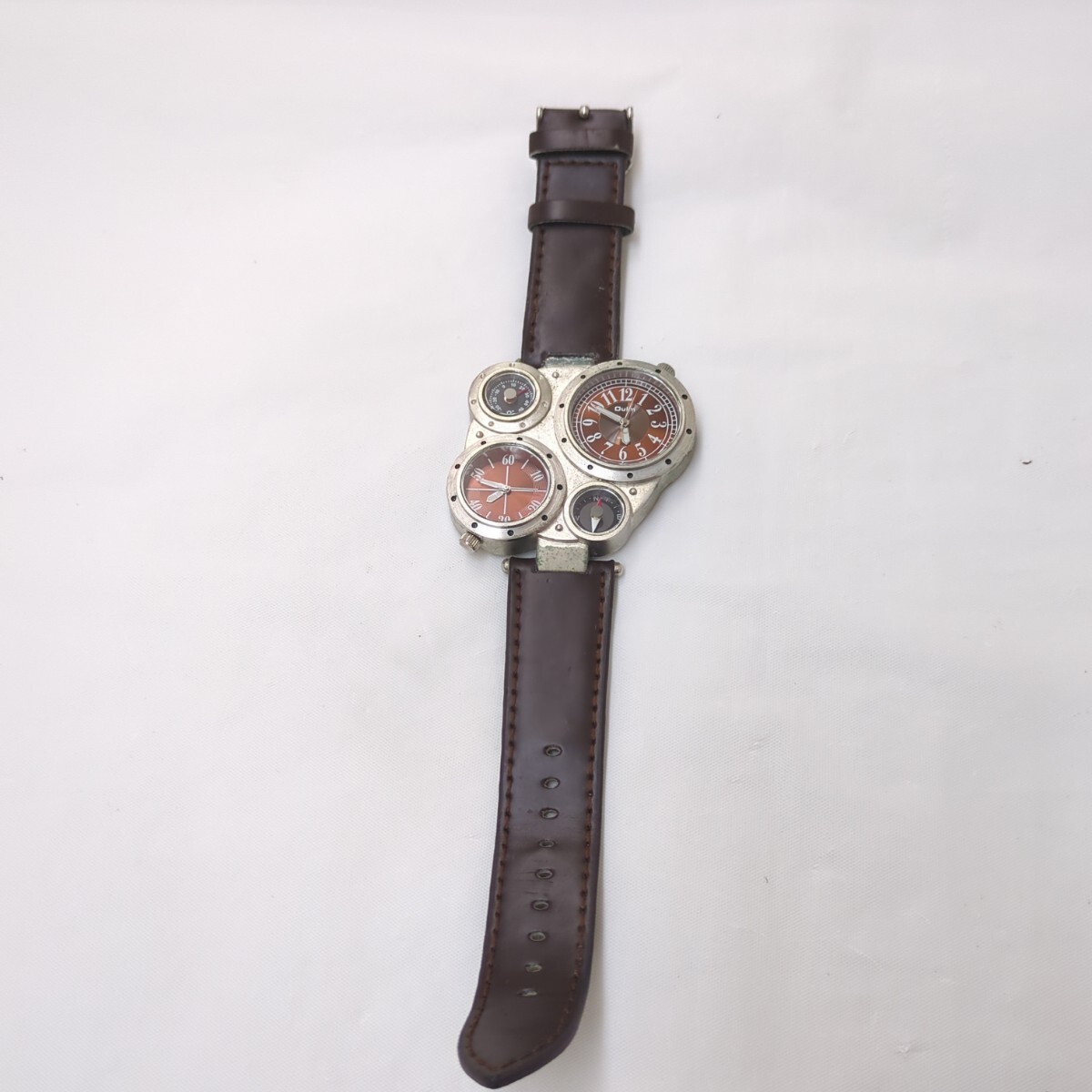 【わ13】腕時計 Oulm オウルム 多機能クォーツ コンパス 温度計 ミリタリー拍卖