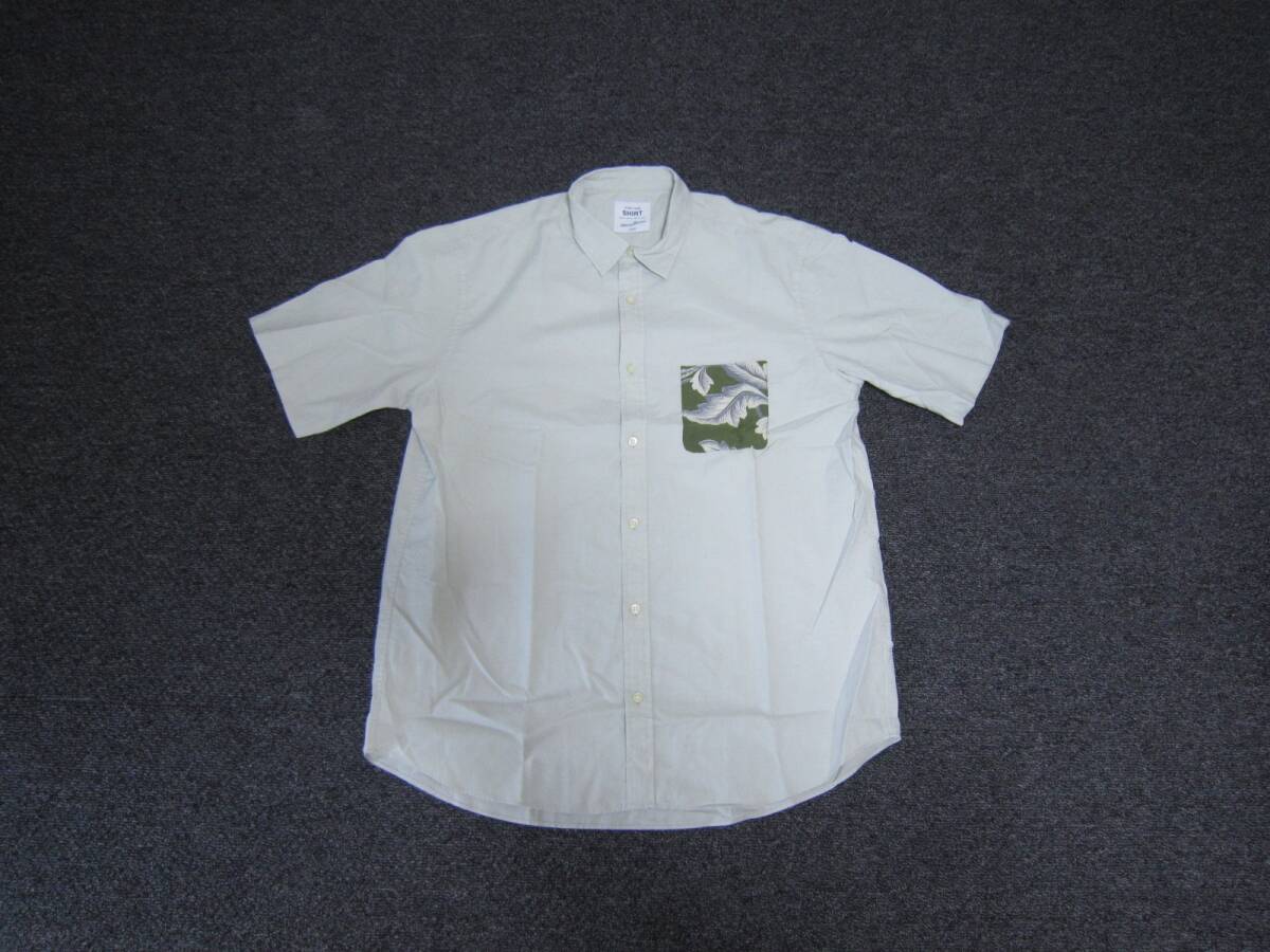 GLOBAL WORK グローバルワーク ライトOXポケカエ 半袖 L ライトグリーン メンズ シャツ [kis拍卖