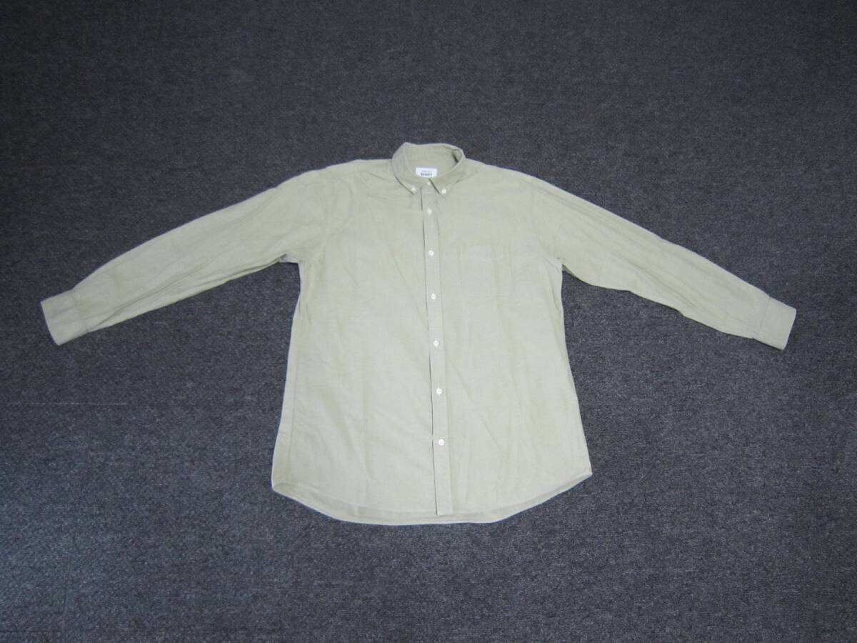 GLOBAL WORK グローバルワーク オックスフォードシャツ 長袖 XL グリーン シャツ [kit拍卖