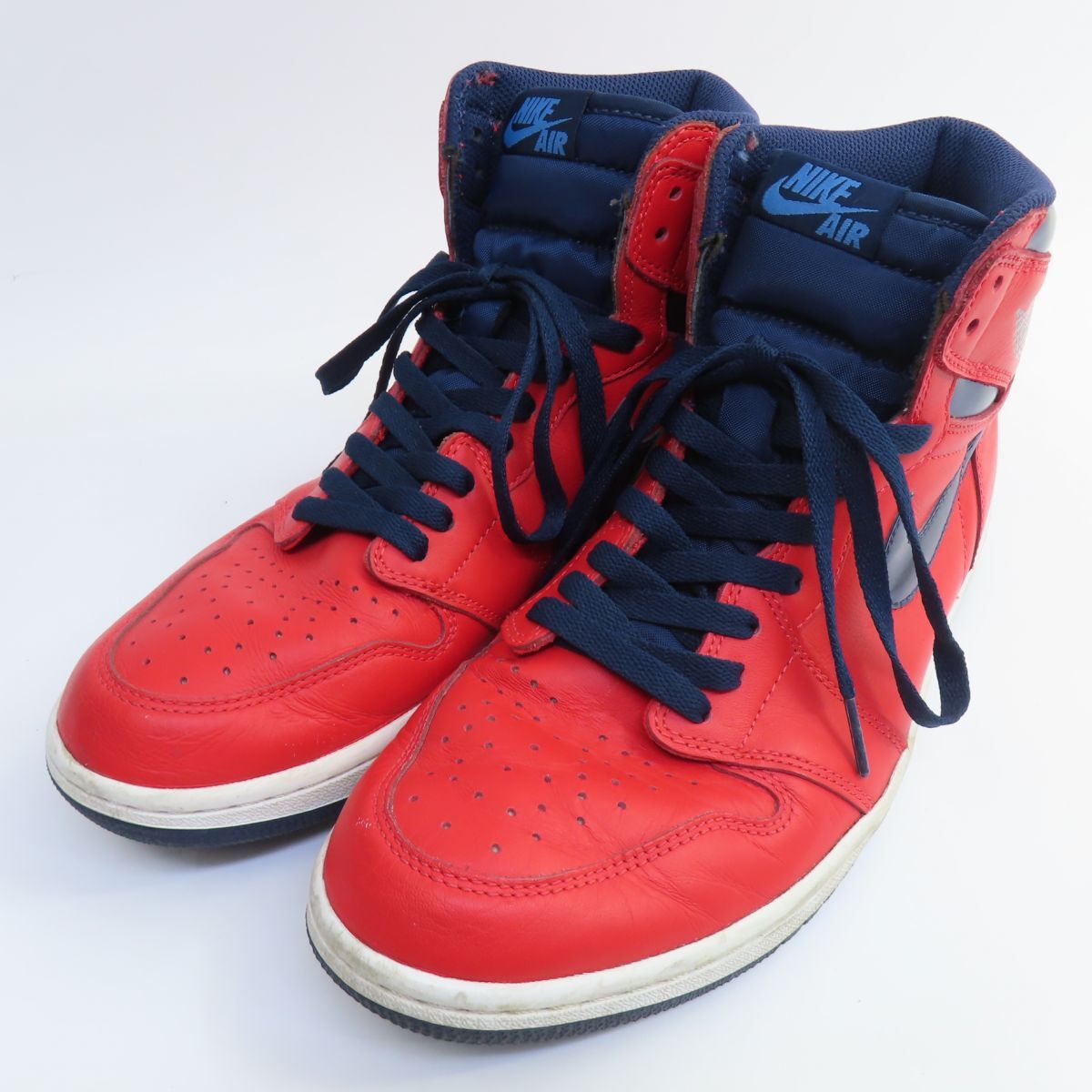 153【観賞用】NIKE ナイキ AIR JORDAN 1 RETRO HIGH OG エア ジョーダン レトロ ハイ オリジナル 555088-606 US10.5/28.5cm 箱無 ※現状品拍卖