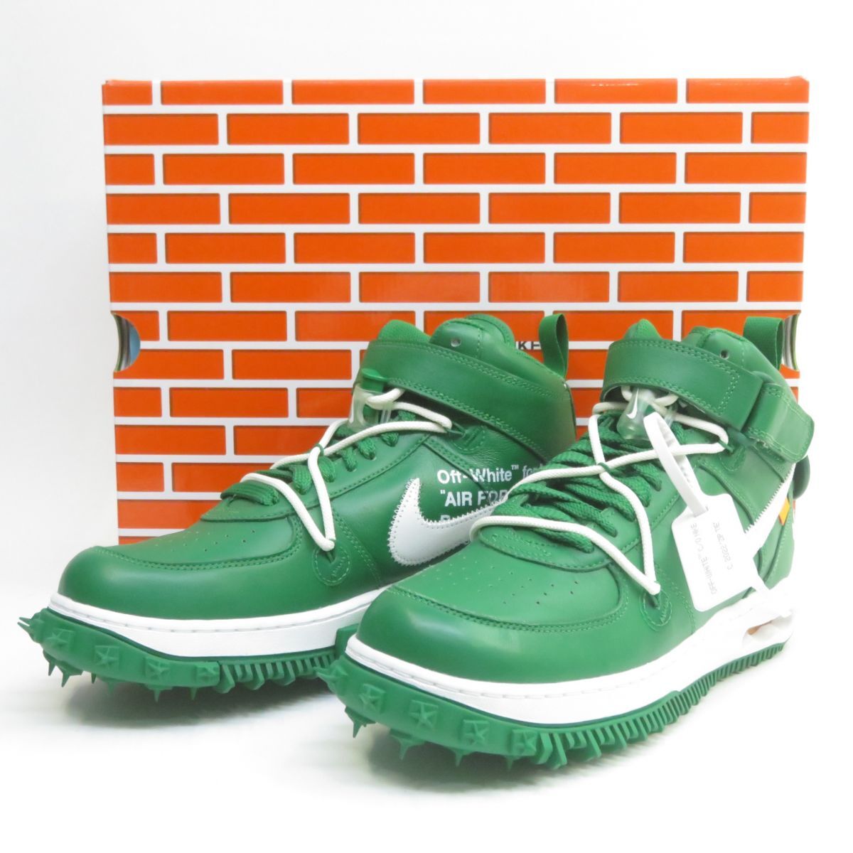 153s NIKE×Off-White ナイキ×オフホワイト AIR FORCE 1 MID SP LTHR エアフォース DR0500-300 US10 28.0cm 箱有 ※中古美品拍卖