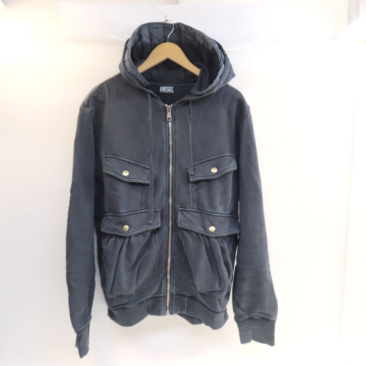 130 DIESEL ディーゼル J-STOL フルジップ スウェット ジャケット Lサイズ ※中古拍卖