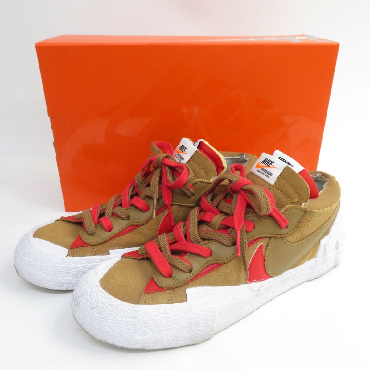 153 NIKE × SACAI ナイキ サカイ BLAZER LOW ブレーザー ロー DD1877-200 US8/26cm 箱有 ※中古拍卖