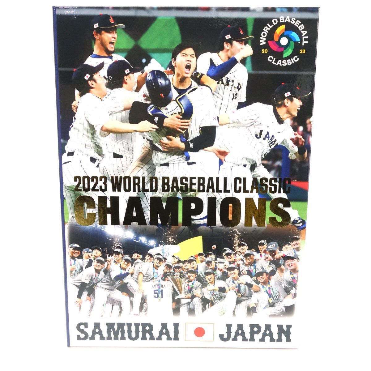 116 2023 WBC 侍ジャパン 優勝記念 プレミアム箔押し大型ポストカード プレミアム箔押しホルダー 【フレーム切手欠品】 ※中古拍卖