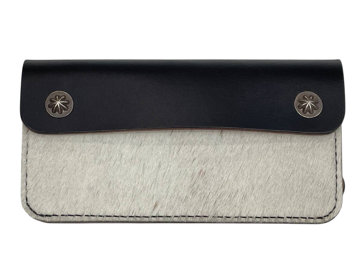 未使用品 LYNCH SILVERSMITH LNC707 LIMITED BIKER リンチシルバースミス コンビウォレット 長財布 ホワイトホースヘア/ブライドルレザー拍卖