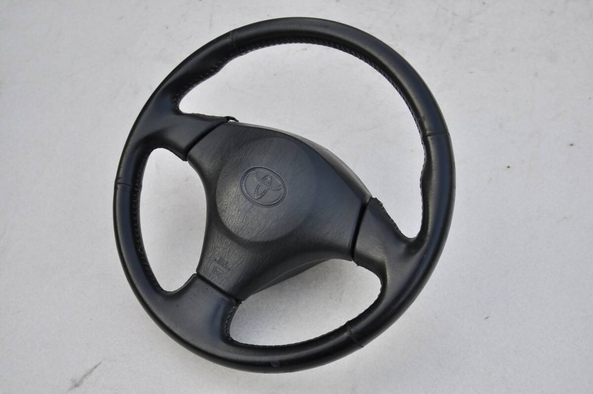 トヨタ JZX100 ツアラーV 純正 レザー ステアリング 80スープラ AE111 レビン トレノ チェイサー マークII 純正ハンドル JDM拍卖