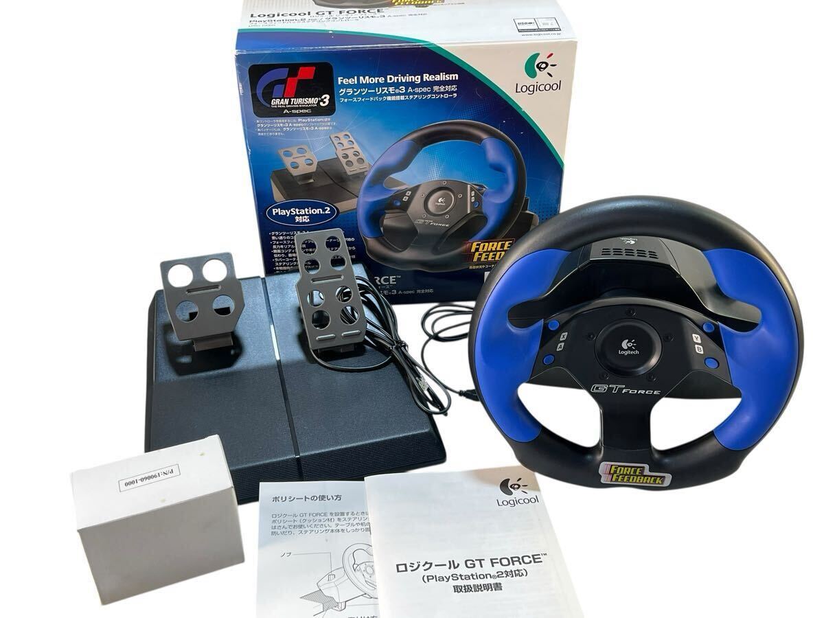 ◆未使用品? プレイステーション2 グランツーリスモ3 A-spec完全対応 ステアリングコントローラ LPRC-10000 現状品 □管理KA213拍卖