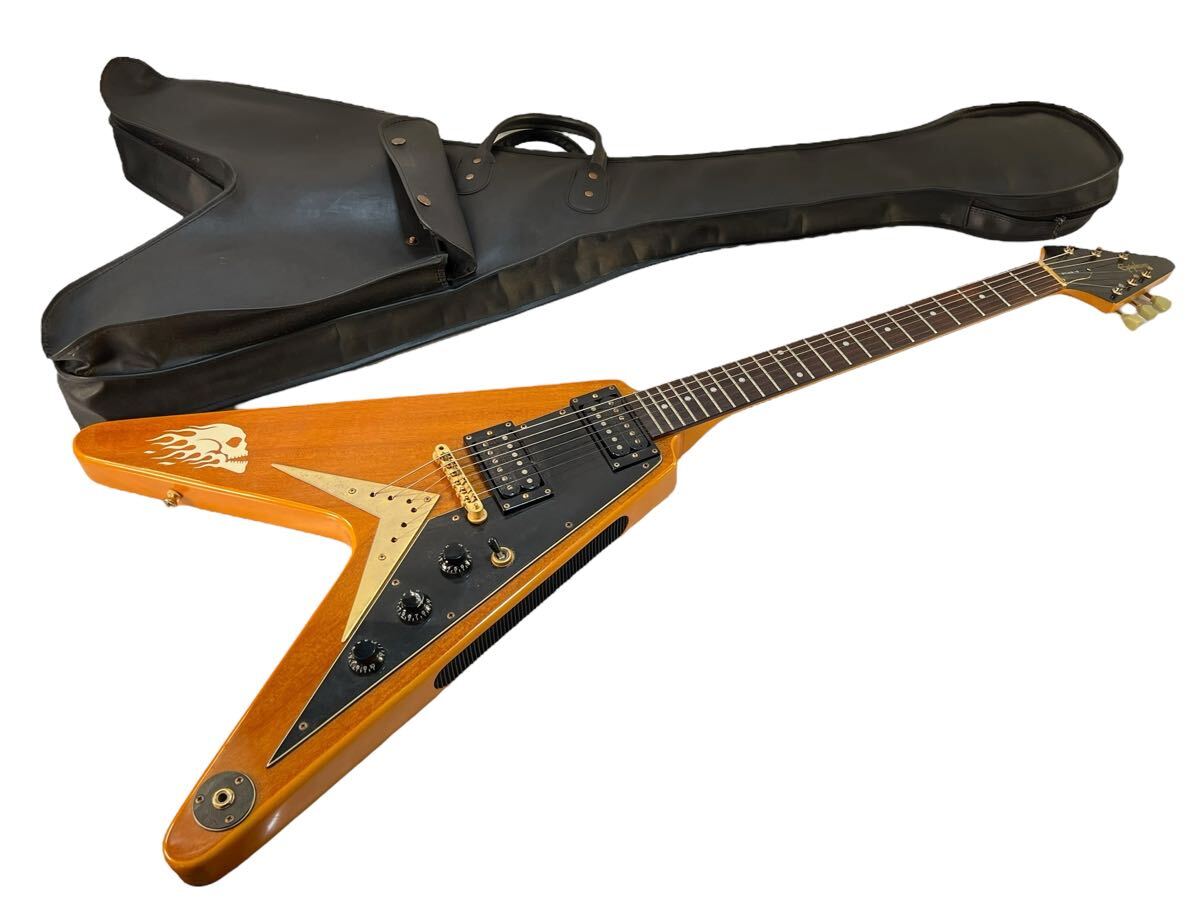 ◆希少?! Epiphone エピフォン フライングV GIBSON Gibson ギブソン エレキギター 1999年製 楽器 ケース付き 中古品 現状品 管理KA282 拍卖