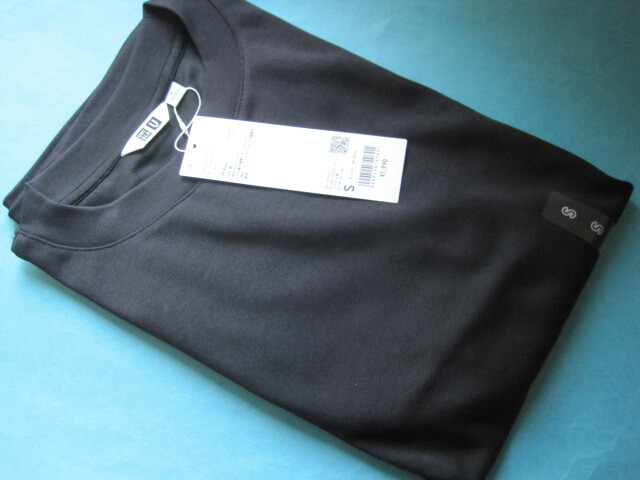 ■■【即決有】■ユニクロ★コットンオーバーTシャツ/5分袖★ブラックS★新品タグ付♪■■拍卖