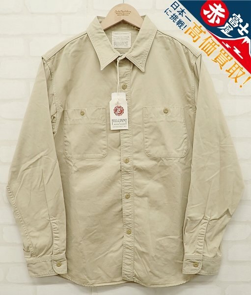 9T4701/未使用品 FULLCOUNT チノワークシャツ 4890C フルカウント拍卖