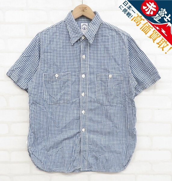 9T4740/CORONA 半袖ギンガムチェックシャツ 日本製 コロナ拍卖