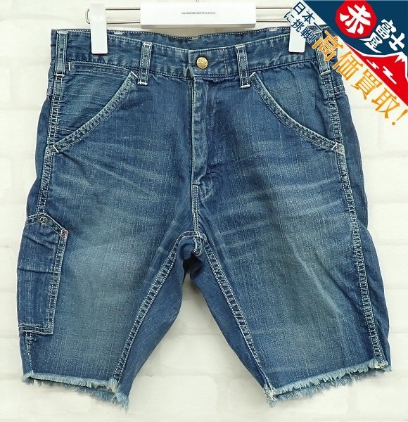 4P1377/BLUEBLUE カットオフデニムショーツ ブルーブルー パンツ拍卖