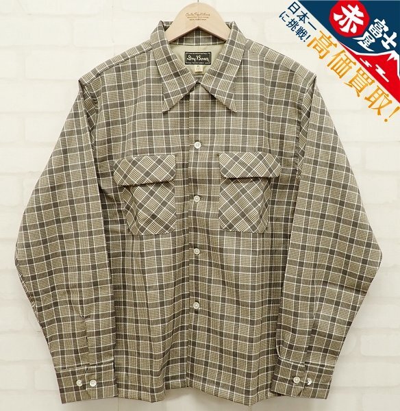 9T4663/新品 Dry Bones ウールチェック2フラップオープンシャツ DS-2658 ドライボーンズ拍卖