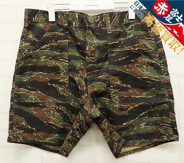 4P1355/GUNG HO タイガーカモ ベイカーショーツ USA製 ガンホー ショートパンツ拍卖
