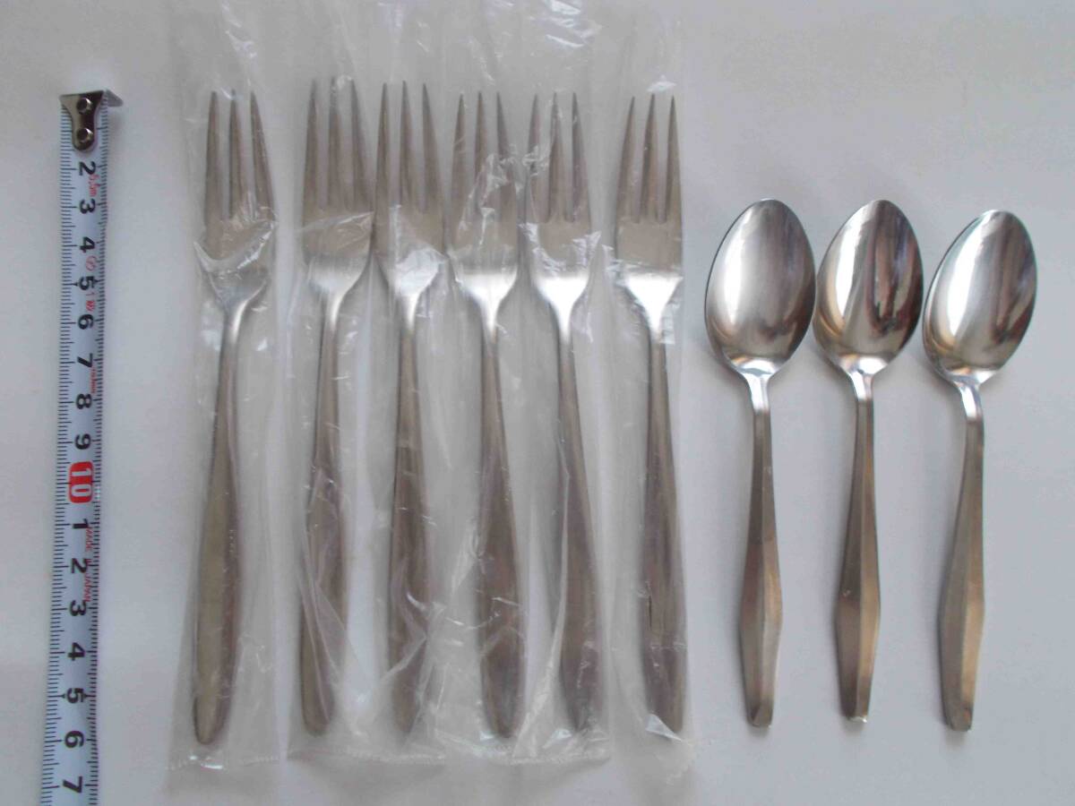 ステンレス フォーク 6本 スプーン 3本拍卖