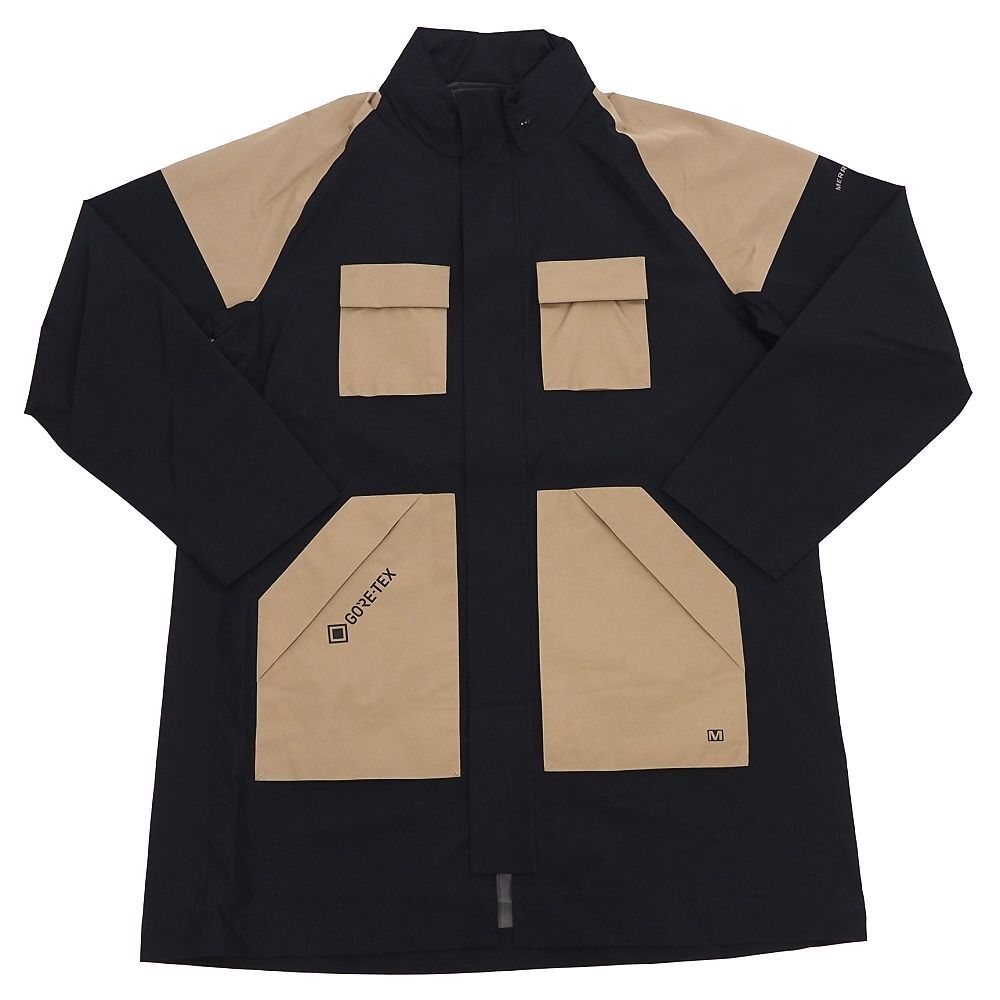 F06127 新品 MERRELL/GORE-TEX CARGO POCKET ゴアテックス コート 【サイズ:ASIA XL】 ブラック/ベージュ メレル メンズ 拍卖
