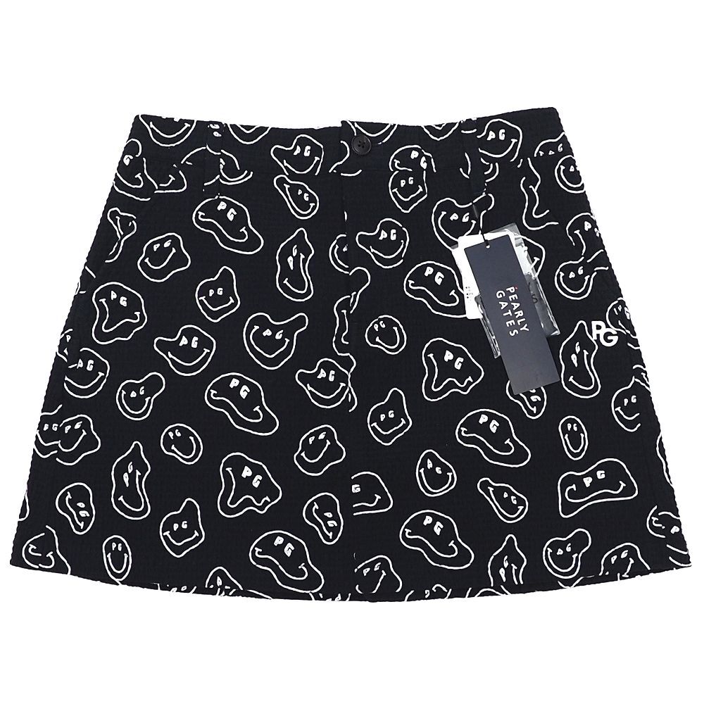G06264 新品 PEARLY GATES/シアサッカー スカート 【サイズ:1】 ブラック ゴルフウエア パーリーゲイツ レディース拍卖