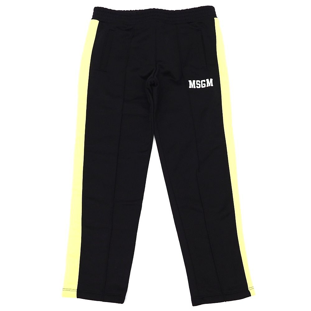 G0643S 新品 MSGM KIDS トラックパンツ 【サイズ:14A】 ブラック 蛍光ライン エムエスジーエム キッズ拍卖