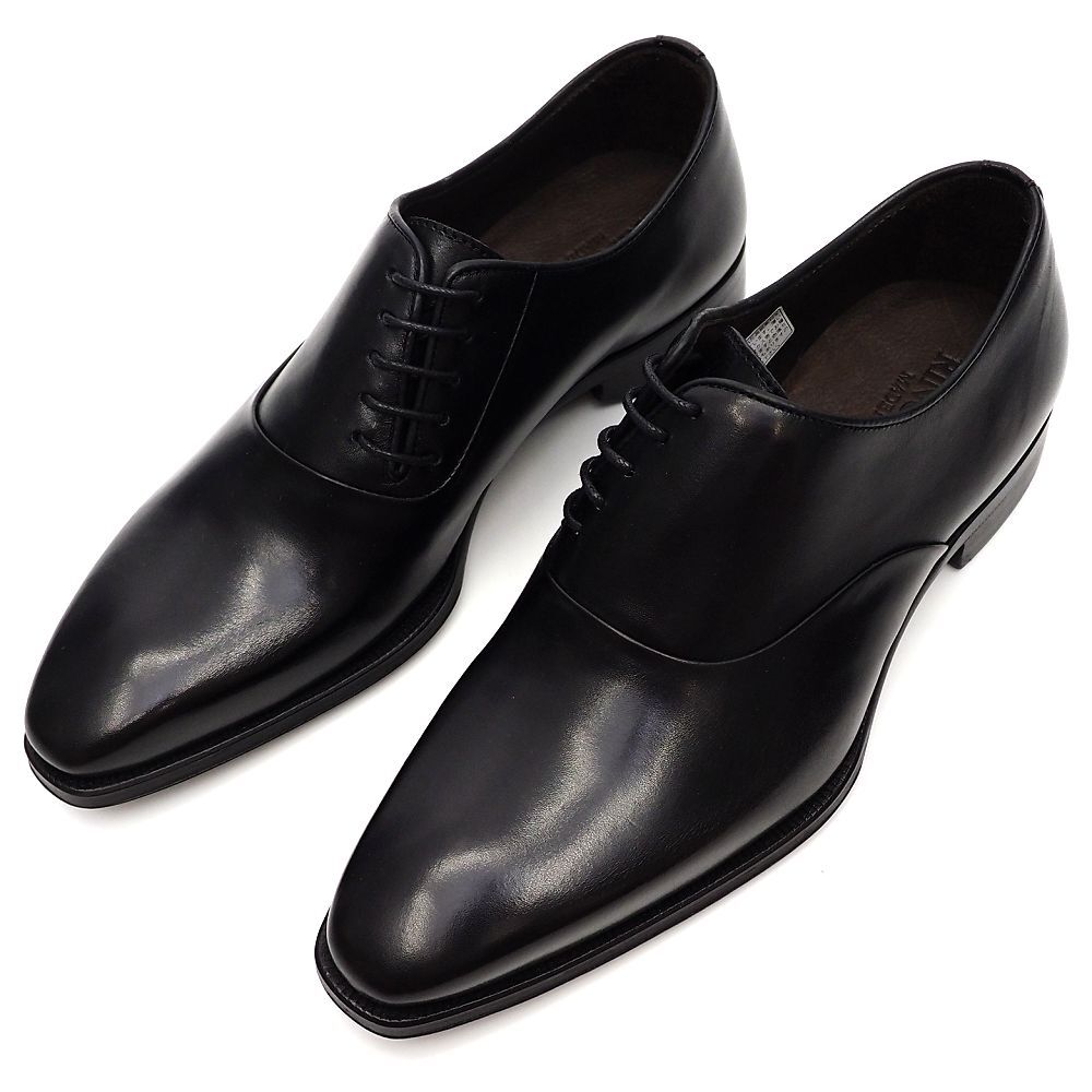 H06161 未使用品 RINGRAZIO/レザーシューズ 革靴 【サイズ:37】 ブラック リングラツィ 小さいサイズ メンズ拍卖