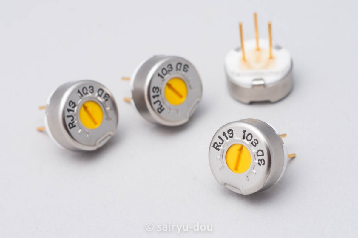 Nidec(旧コパル) RJ-13P 10kΩ 1回転型トリマポテンショメーター(上面調整) 新品4個A拍卖