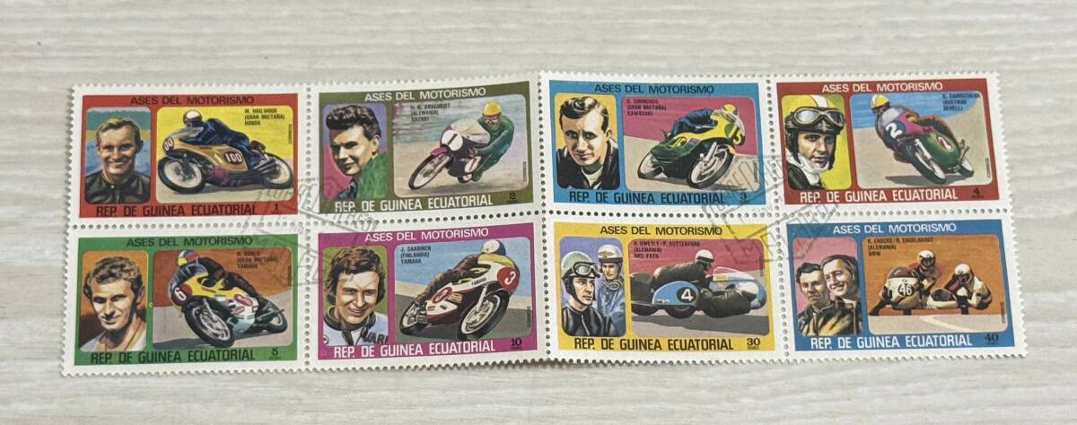 ★モーターバイク ASES DEL MOTORISMO 海外 切手セット ヤマハ ホンダ スズキ ビンテージ★拍卖