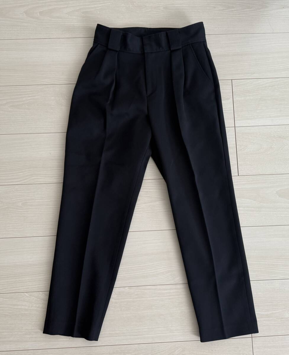 ★UNITED ARROWS green label relaxing ハイウエスト キャロットパンツ 36 紺 ユナイテッドアローズ グリーンレーベル★拍卖