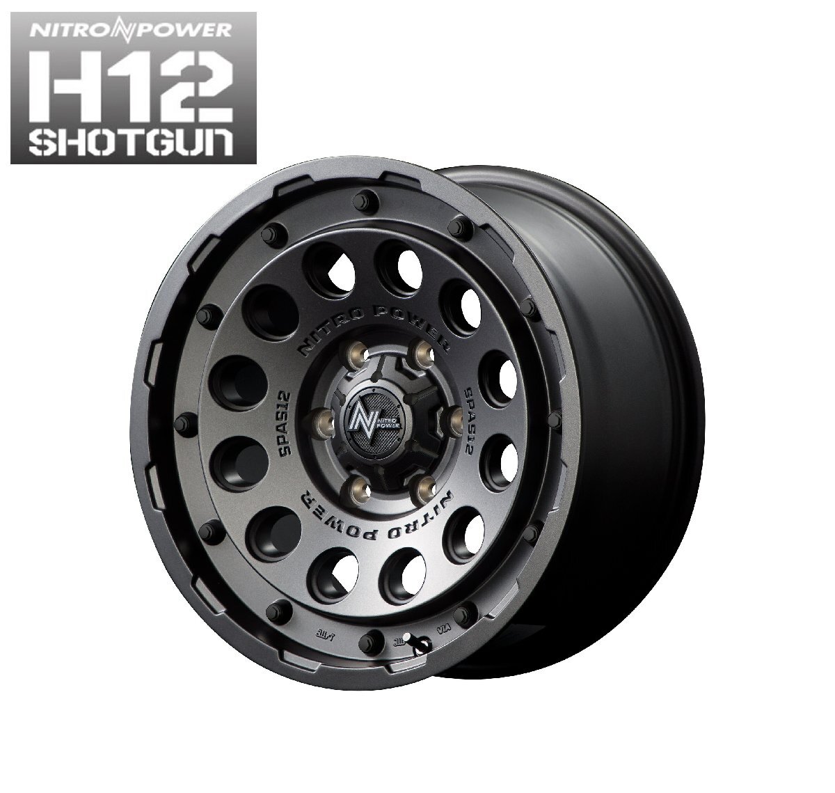 17インチ 6H139.7 8.0J 8J+20 6穴 ナイトロパワー ショットガン ホイール 1本 バレルブラック MID WHEELS NITRO POWER H12 SHOTGUN拍卖