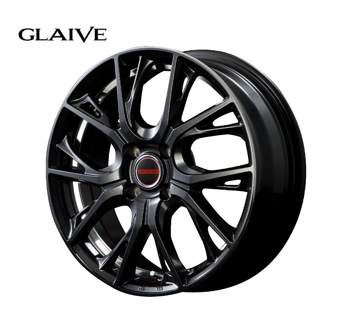 15インチ 4H100 4.5J+45 4穴 グレイブ ホイール 4本 ダイヤモンドブラック リムエッジ&アンダーカットDC MID WHEELS GLAIVE拍卖