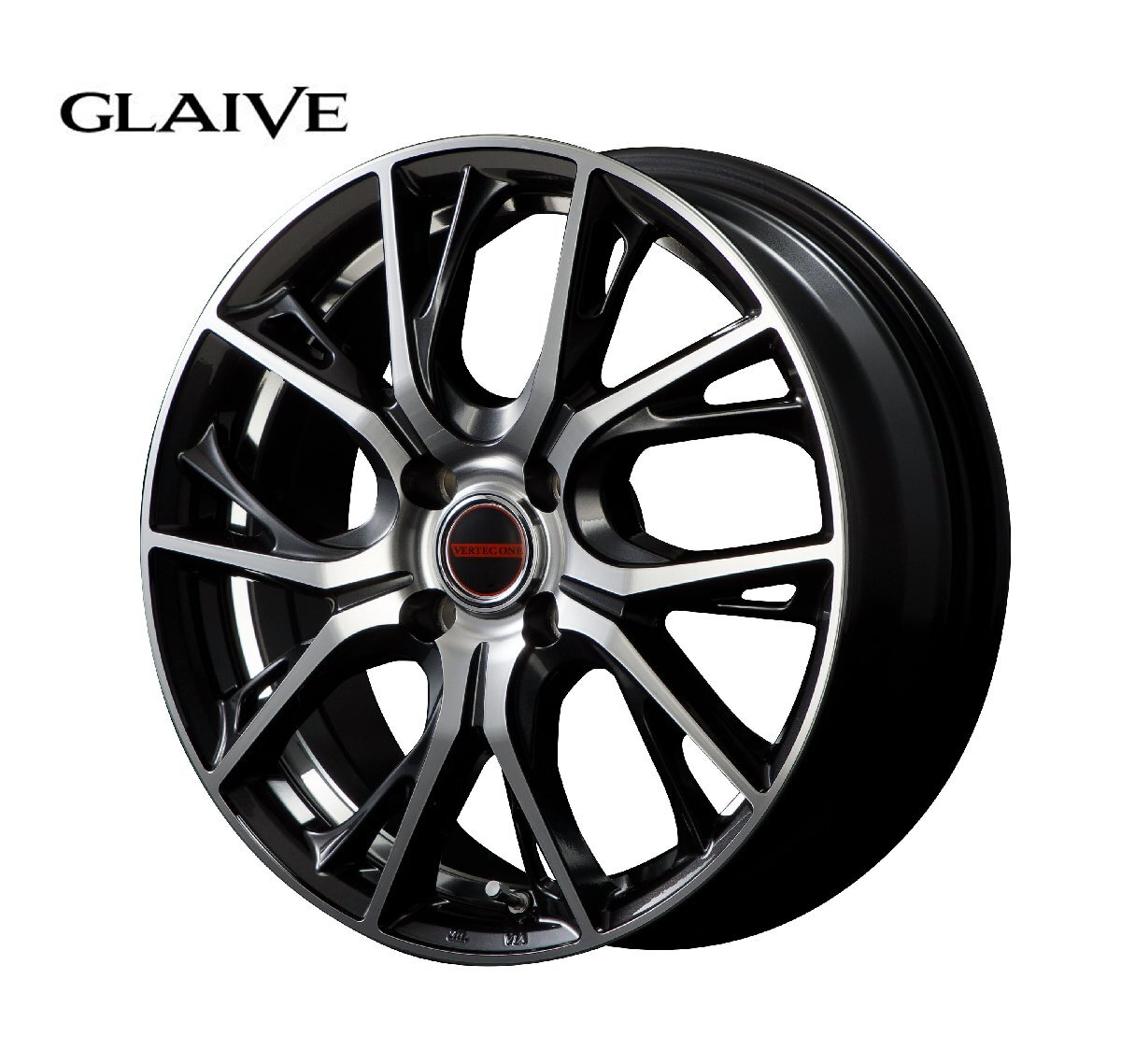 16インチ 4H100 6.0J 6J+43 4穴 グレイブ ホイール 4本 ダイヤモンドブラックポリッシュ アンダーカットDC MID WHEELS GLAIVE拍卖