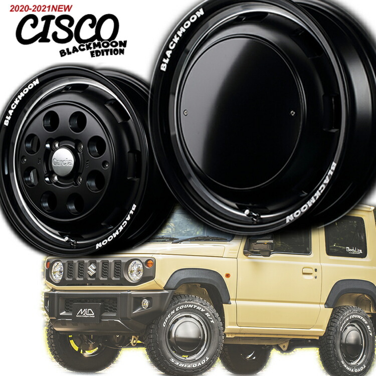16インチ 5H139.7 5.5J+20 5穴 ガルシアシスコ ブラック ジムニー用ホイール 4本 1台分セット MID WHEELS Garcia CISCO BLACKMOON EDITION拍卖