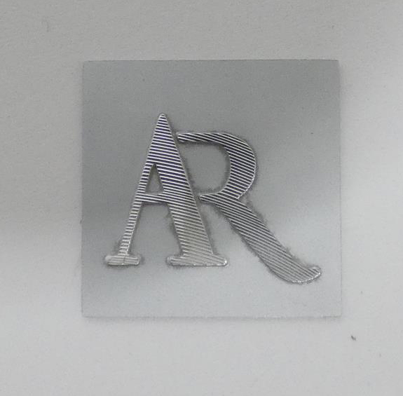 ■Acoustic Research AR アルミ エンブレム ロゴプレート W21mm×D21mm H0.6mm ①拍卖