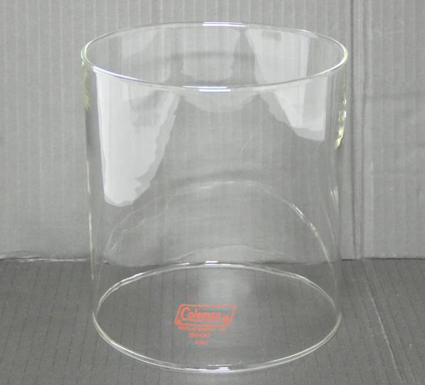 ■Coleman 大型ランタン 290/295/220/228 グローブ ホヤ 290-043 #330 レッドレター 赤 旧ロゴ 1993年 ⑤ φ124mm拍卖