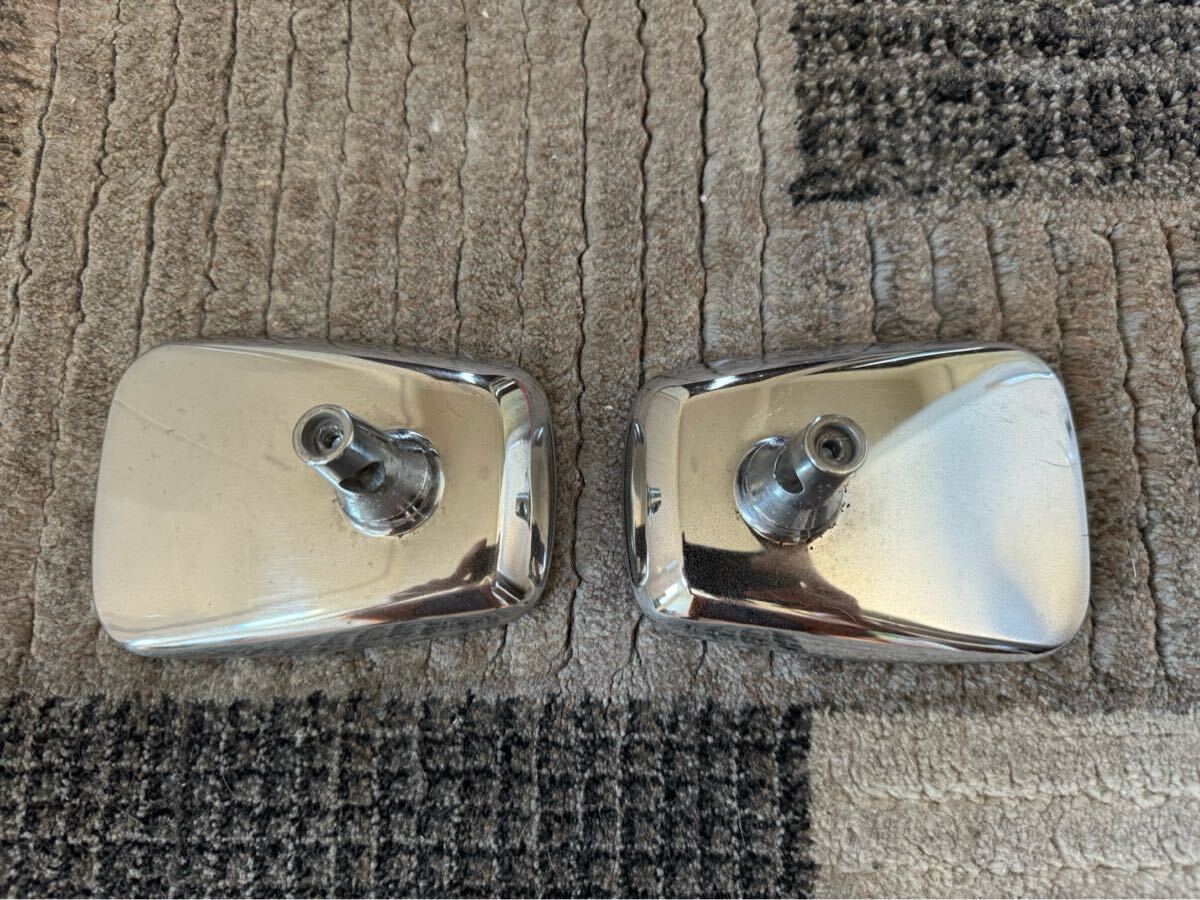 ★当時物★ 角型ミラー 鏡部分のみ 四角 スクウェア 串刺し 希少品 ホンダ カワサキ GB250クラブマン MC10 部品拍卖