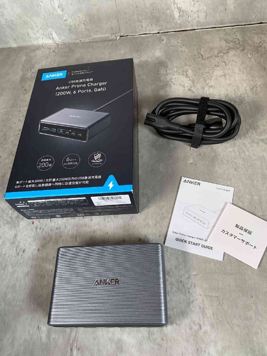 【超美品】Anker Prime Charger 200W, 6 Ports, GaN/USB PD対応 A2683N41【送料無料】拍卖