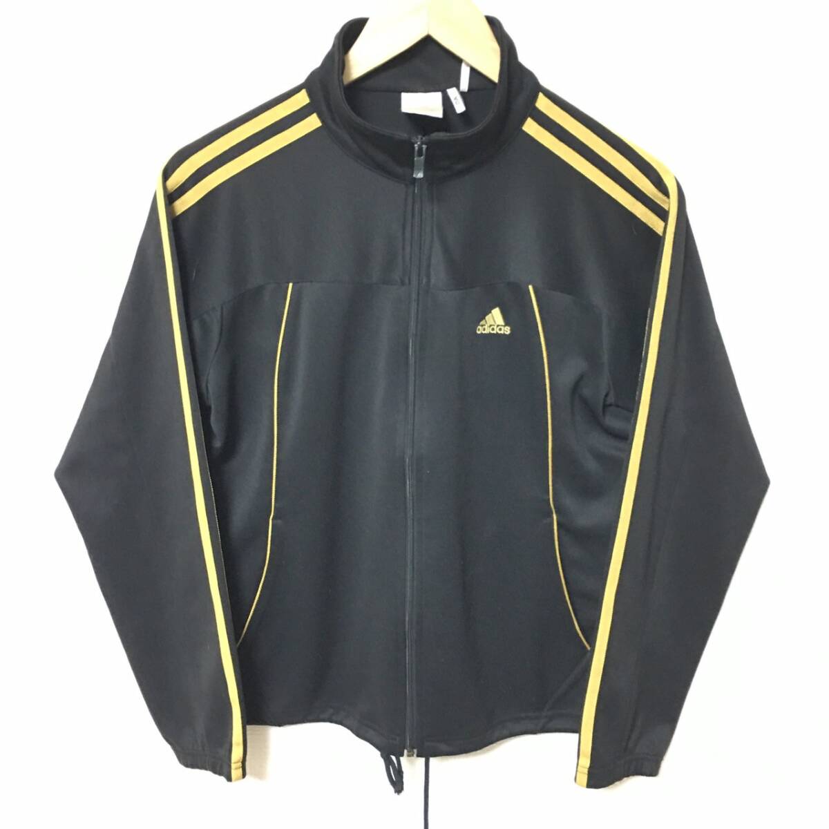 人気ブランド◎【adidas】アディダス ジャージ トップス ジャケット ブルゾン スポーツ 練習 メンズ ゴールド ブラック サイズ M /Y34949fa拍卖