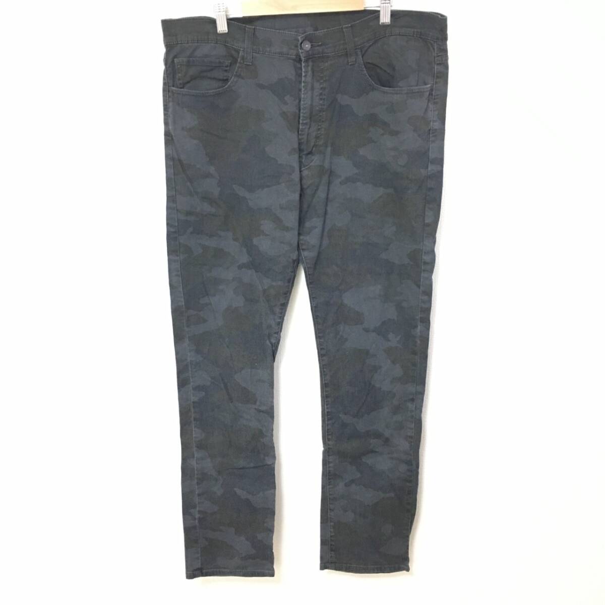 スタイリッシュ◎【UNIQLO】ユニクロ カモフラ スキニーパンツ タイト カモフラージュ 迷彩 メンズ ブラック サイズ 36 37インチ /Y35091fa拍卖