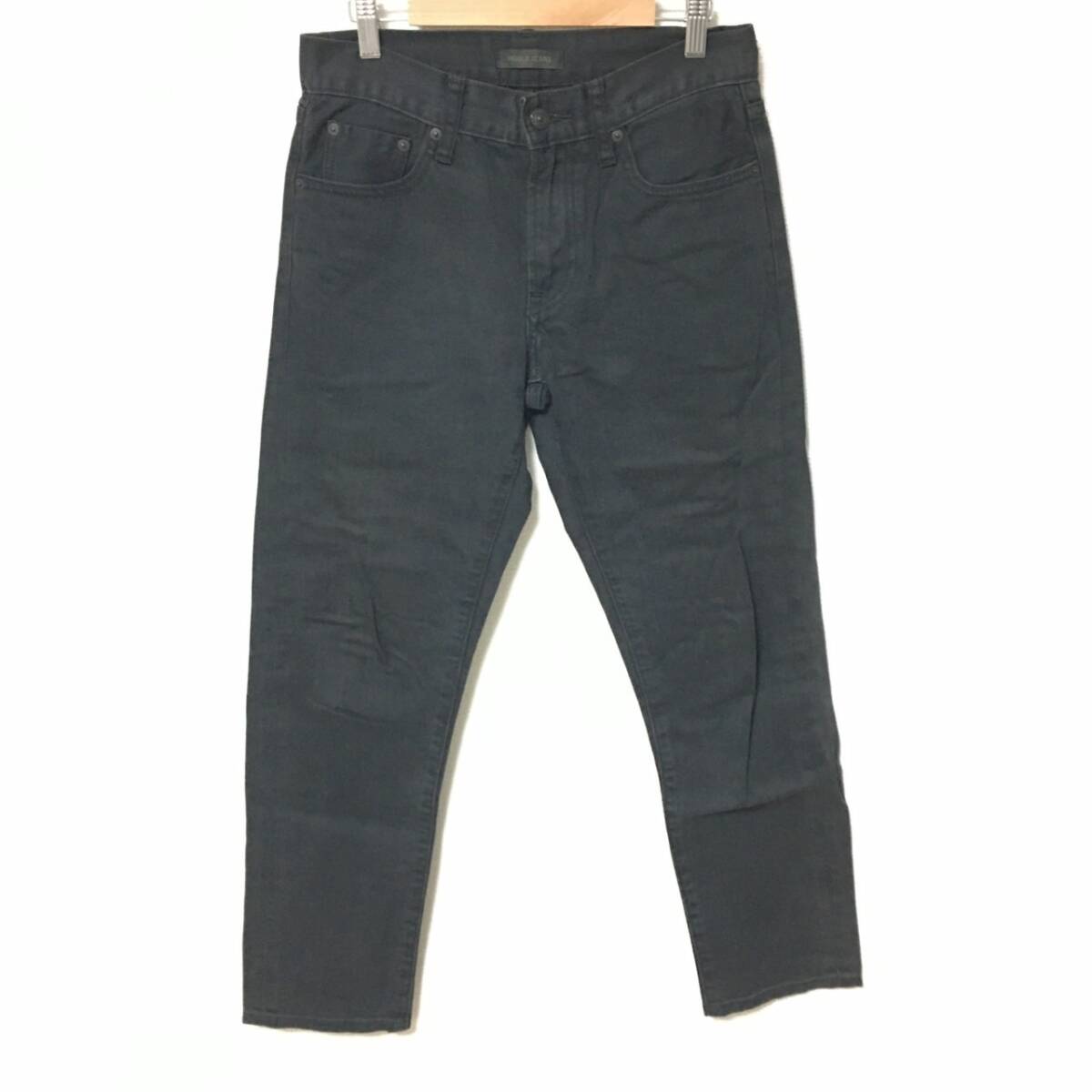 人気商品◎【UNIQLO】ユニクロ カラー ジーンズ ボトムス デニム パンツ ジーパン クロップド メンズ ブラック サイズ 28インチ /Y35092fa拍卖