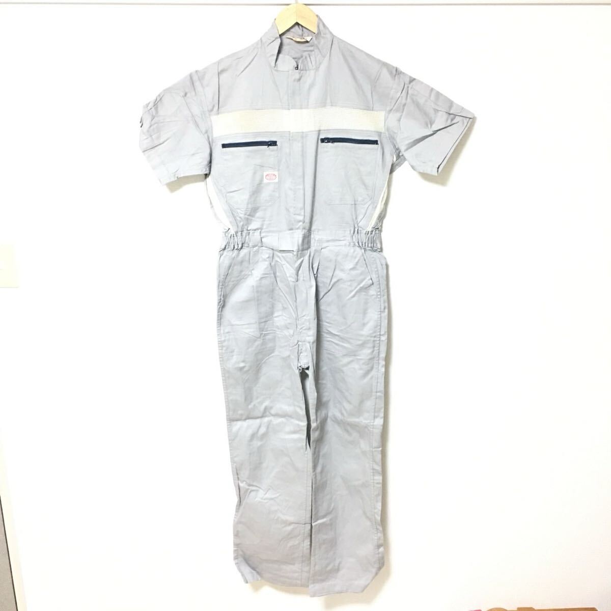 ビックサイズ◎日本製◎【AUTO-BI】オートバイ オールインワン 半袖 つなぎ 作業着 ワーク DIY 整備 車 メンズ グレー サイズLL/Y35861fF拍卖